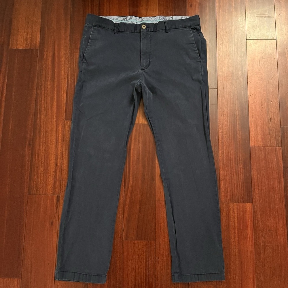 Tommy Bahama Pants Mens 38x32 Navy Blue Tencel Lyocell Cotton Stretch Preppy